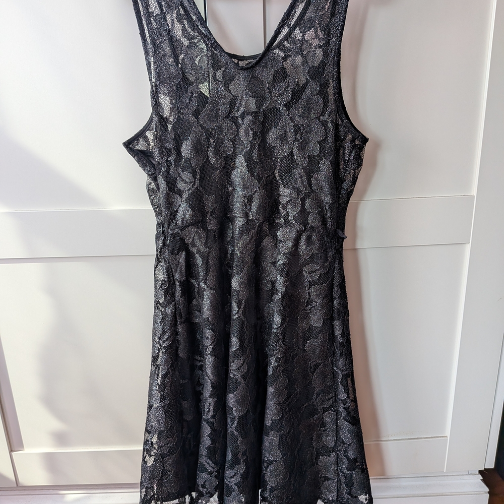 Express Black Lace Floral Dress